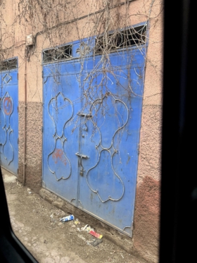 Garagentor mit Muster